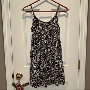 Old Navy Black and White Speckled Mini Dress